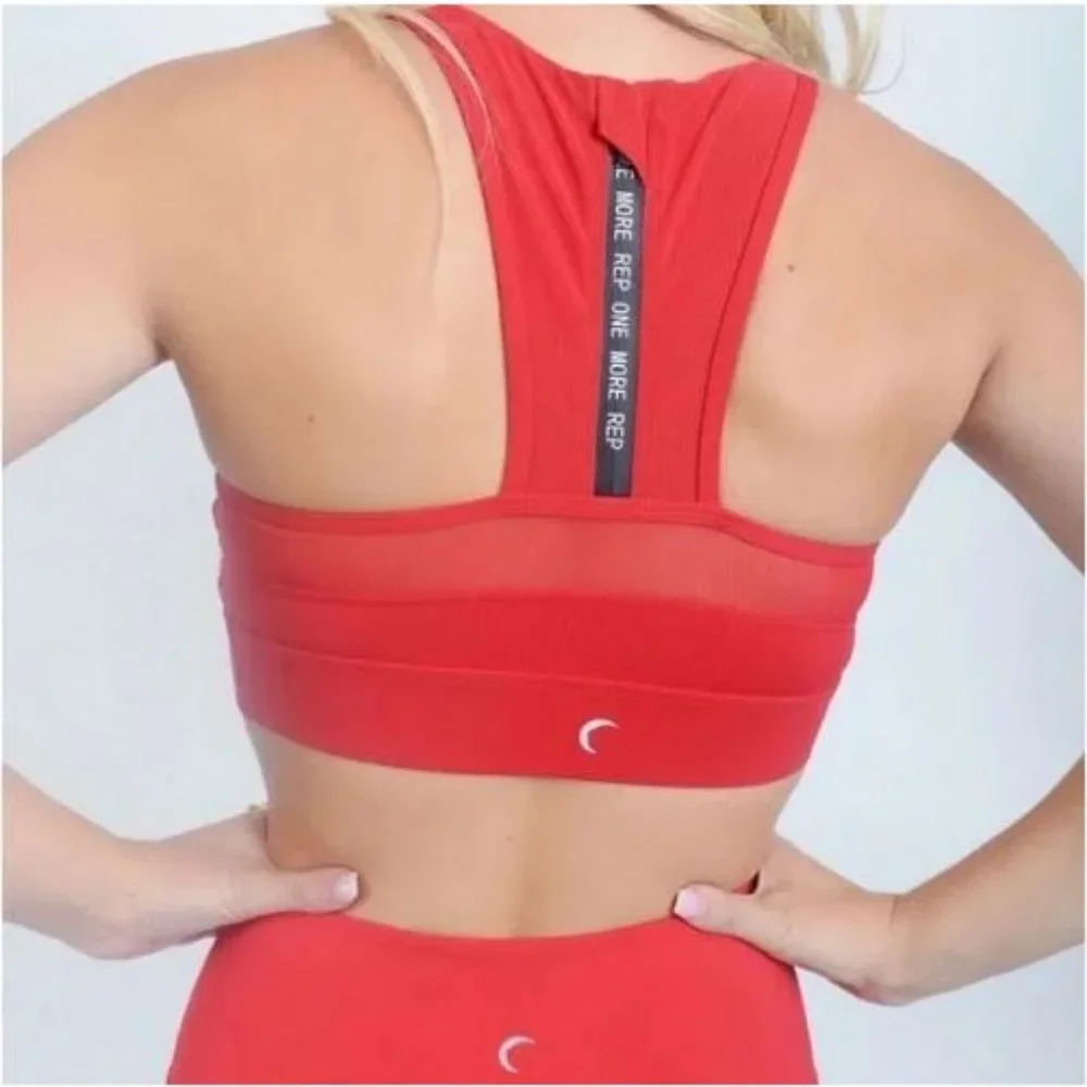 ZYIA Active Women's Red All Star Sports Bra High Impact Size Medium 1178 - Picture 2 of 10